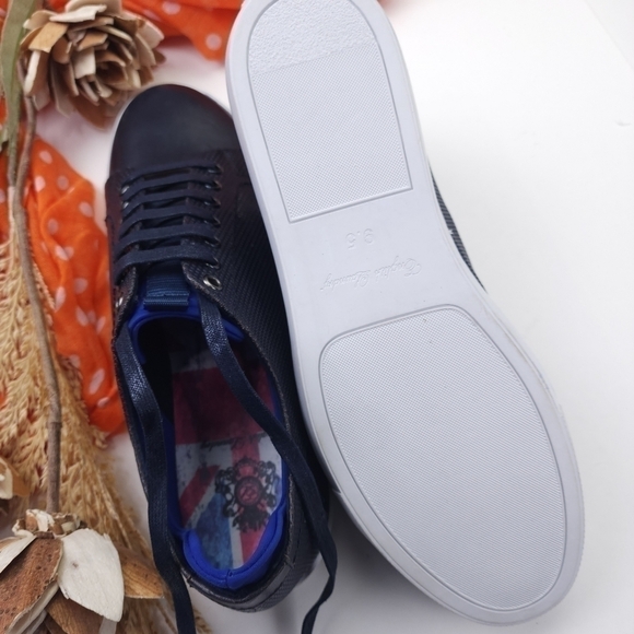 English Laundry Navy Leather Men's Loafer Sneakers Sz 9.5 - Picture 11 of 15